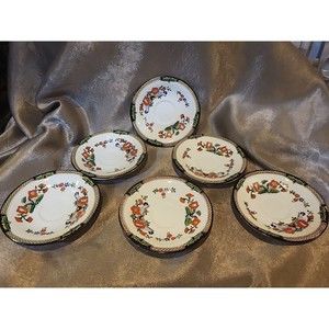 Vintage Lot Of 6 Delphine Bone China Made In England Saucers